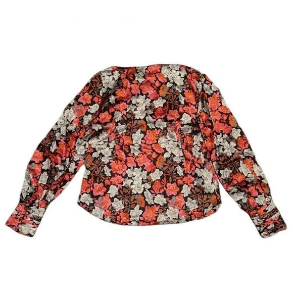 Cinq a Sept Taylee Blouse Cowl Neck Floral Print 100% Silk Top Small NWT - Picture 2 of 8